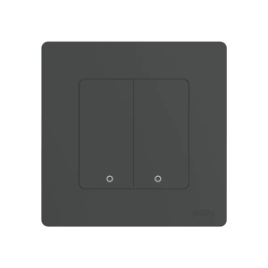 Умный кнопочный выключатель moes zigbee star ring 2 канала (нейтральный провод опционально), серый