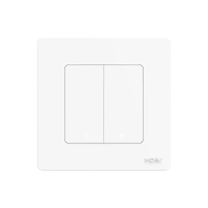 Умный кнопочный выключатель moes zigbee star ring 2 канала (нейтральный провод опционально), белый