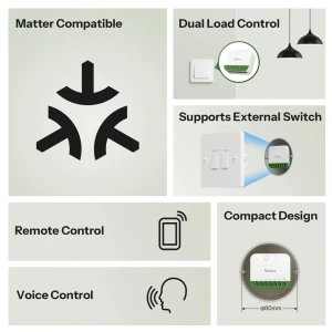 Sonoff matter over wi-fi smart switch mini-2gs mini duo 2-gang (neutral required) Thumbnail 3
