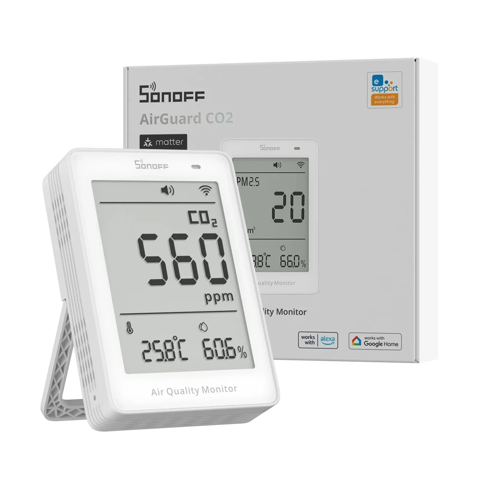 Sonoff matter over wi-fi air quality monitor airguard co2 (sawf-08p) 3