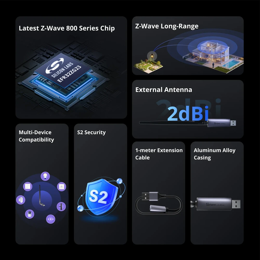 Sonoff dongle z-wave 800 plus dongle-pzg23 2