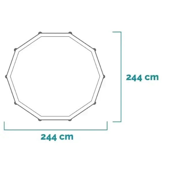 Бассейн intex metal frame 244 × 244 × 76 см 5