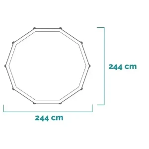 Бассейн intex metal frame 244 × 244 × 76 см Thumbnail 5