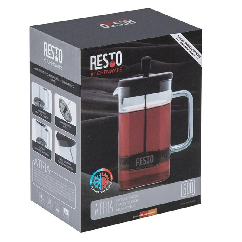 Cafetiera french press resto 90503, 0,6l, negru 17