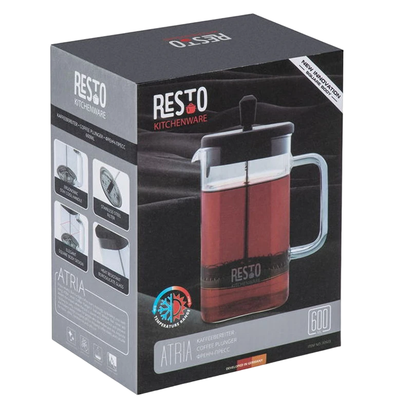 Cafetiera french press resto 90503, 0,6l, negru 3