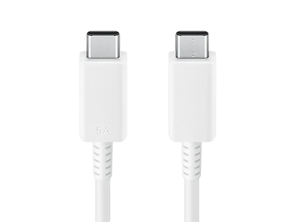 Кабель для зарядки и синхронизации samsung usb-c to usb-c cable 5a, usb type-c/usb type-c, 1,8м, белый 2