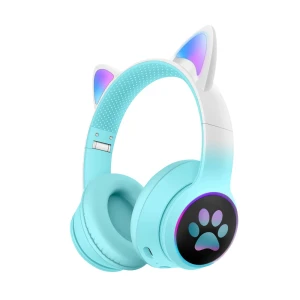 Musen wireless kids headphones on ear lk-029 (cat ears), turqoise