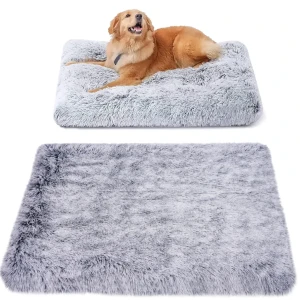 Culcus pentru caine, jumi, dreptunghiular, 100x60x8cm, antiderapant, lavabil, gri