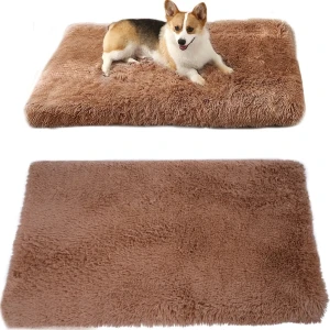 Culcus pentru caine, jumi, dreptunghiular, 100x60x8cm, antiderapant, lavabil, bej