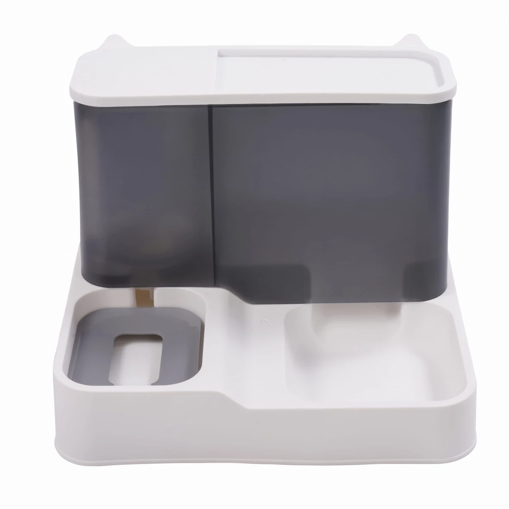 Hranitor 2 in 1 apa si dozator de hrana caine si pisica, jumi, 22x30x24 cm, gri 3