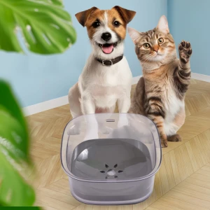 Bol pentru caine si pisica fara stropire, jumi, 2 litri, transparent Thumbnail 2