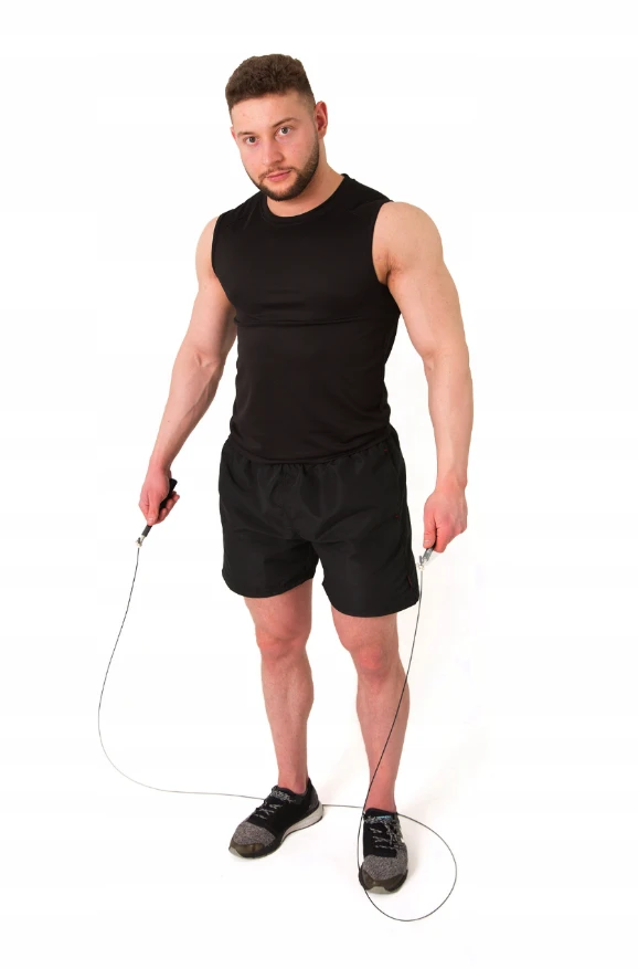 Coarda pentru sarit din otel cu rulmenti thunder, black 3