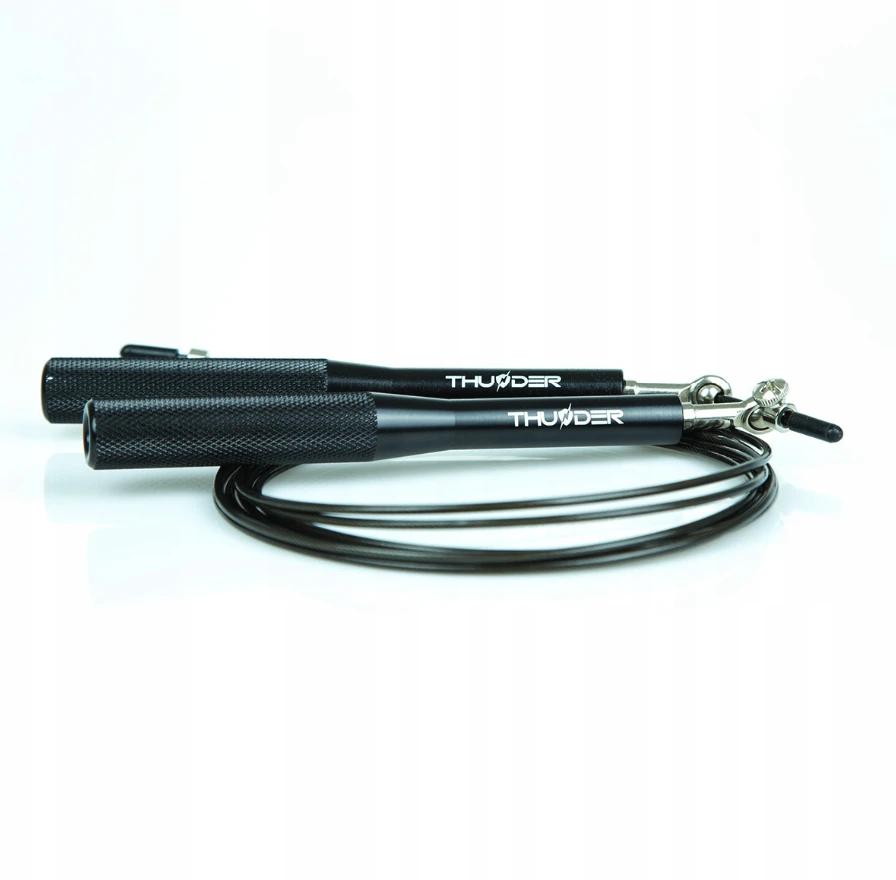 Coarda pentru sarit din otel cu rulmenti thunder, black 4