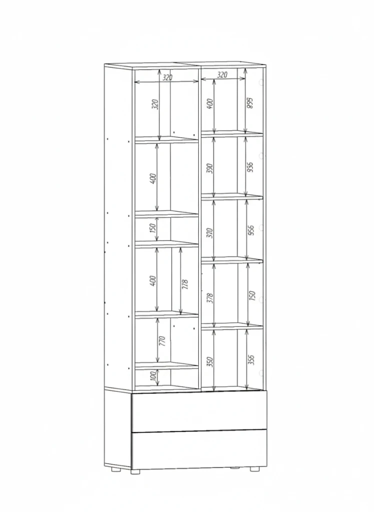 Шкаф с распашными дверями nex home a001l, 800x420x2300 мм, cashmere 5