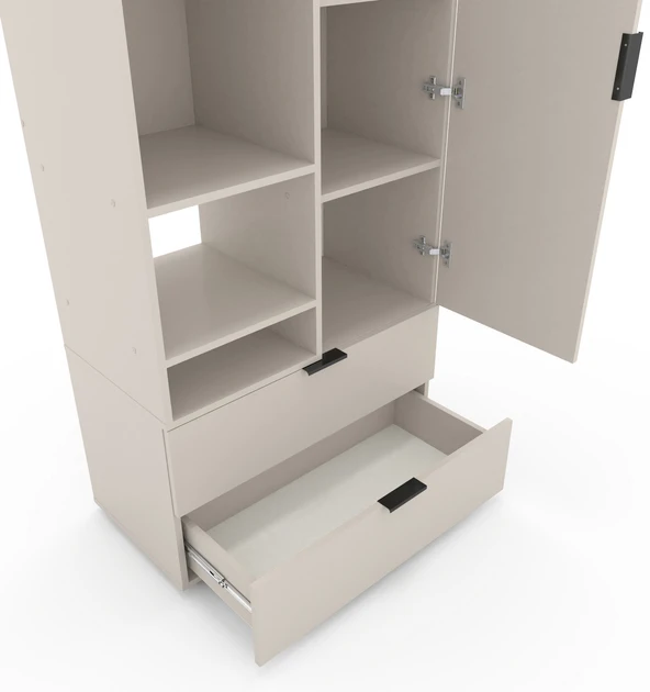 Шкаф с распашными дверями nex home a001l, 800x420x2300 мм, cashmere 3