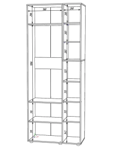 Dulap cu usi batante nex home a003r, 900x420x2300 mm, cashmere Thumbnail 3