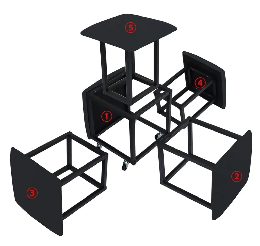 Cub transformer 5 scaune in 1 nex home n38, albastru 4