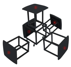 Cub transformer 5 scaune in 1 nex home n38, albastru Thumbnail 4