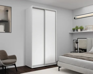 Dulap cu uși glisante nex home, pal, alb 120x60x240 cm