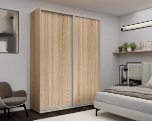 Dulap cu uși glisante nex home, pal, sonoma 180x60x240 cm Thumbnail 2