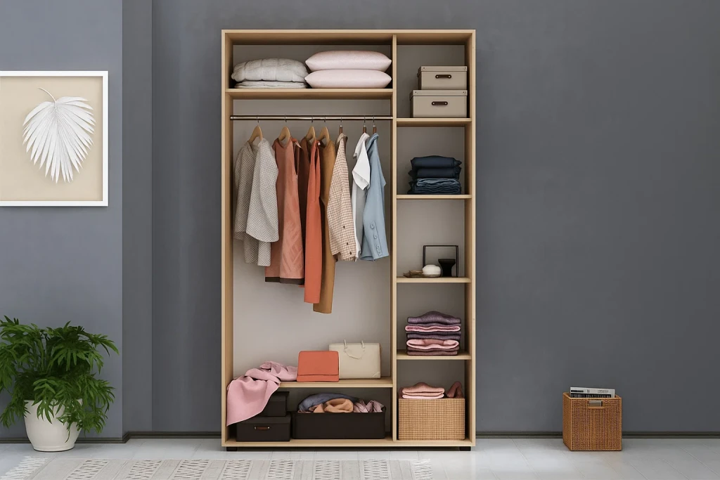 Шкаф с раздвижными дверями nex home, зеркало, sonoma 140x60x220 см 3