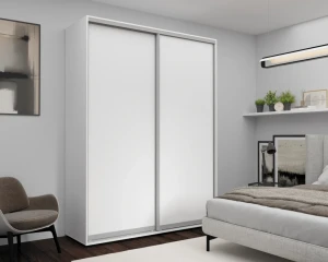 Dulap cu usi glisante nex home, pal, alb 180x60x220 cm