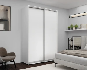 Dulap cu uși glisante nex home, pal, alb 160x60x220 cm Thumbnail 2