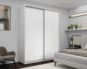 Dulap cu uși glisante nex home, pal, alb 200x60x220 cm