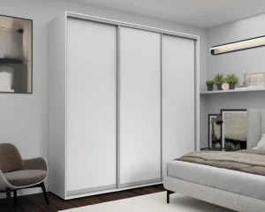 Dulap cu uși glisante nex home, pal, alb 240x60x240 cm Thumbnail 1