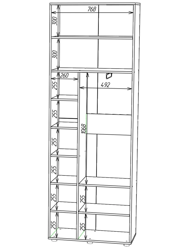 Dulap cu usi batante nex home a007, 800x420x2300 mm, antracite 3