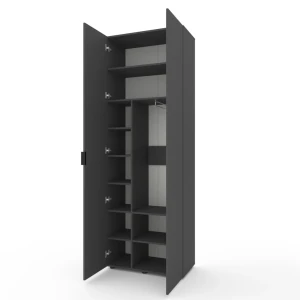 Dulap cu usi batante nex home a007, 800x420x2300 mm, antracite Thumbnail 2