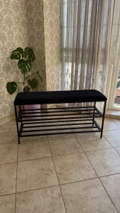 Pantofar cu 3 nivele nex home, metal, sarcina 150 kg, 100x32x52 cm, 12 negru Thumbnail 2