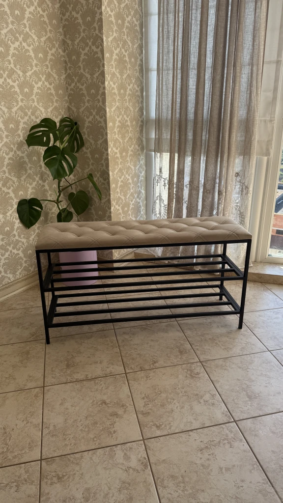 Pantofar cu 3 nivele nex home, metal, sarcina 150 kg, 100x32x52 cm, 24 bej inchis 2