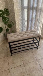 Обувница nex home 3 уровня, металл, нагрузка 150 кг, 100x32x52 см, 24 темно-бежевый Thumbnail 3