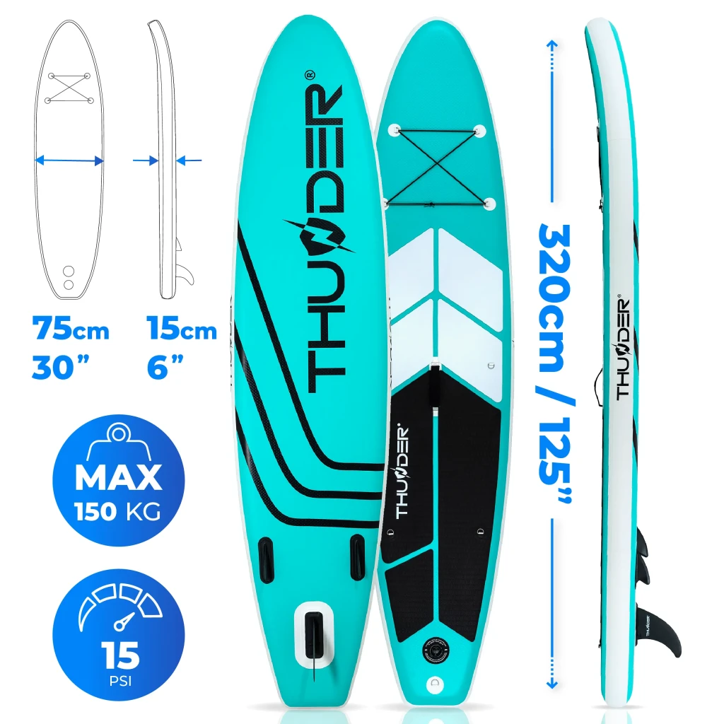 Надувная sup-доска thunder coast mint 320 см 2