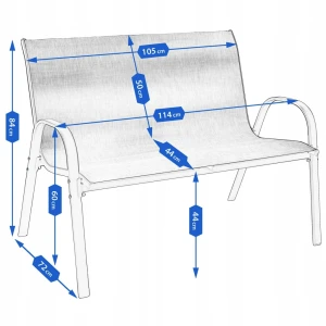 Mobilier de gradina fiesta ,masă, canapea, 2 fotolii, negru Thumbnail 7