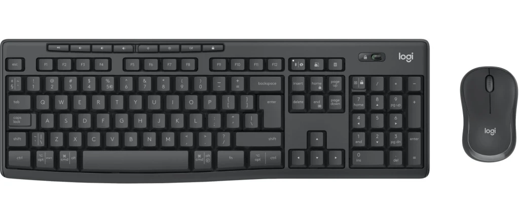 Logitech wireless combo mk370, keyboard & mouse, for business, us international layout, usb, graghite 2