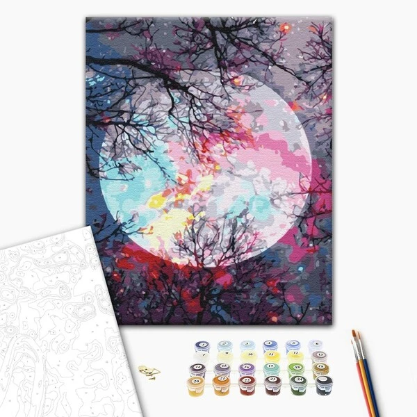 Pictură pe numere 40*50 сm (în cutie) – cu vedere la lună 4