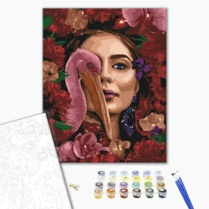Pictură pe numere 40*50 сm (în cutie) – privirea junglei Thumbnail 2