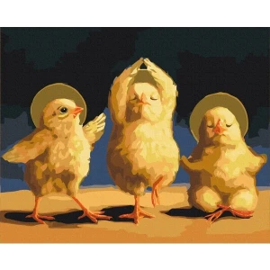 Pictură pe numere 40*50 cm (în cutie) – pui spirituali Thumbnail 3