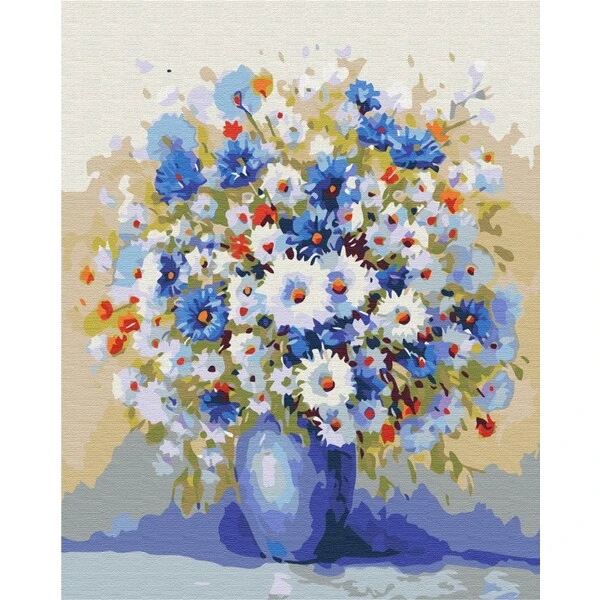 Pictură pe numere 40×50 (în cutie) – buchet cu flori de câmp 3