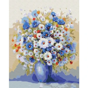 Pictură pe numere 40×50 (în cutie) – buchet cu flori de câmp Thumbnail 3