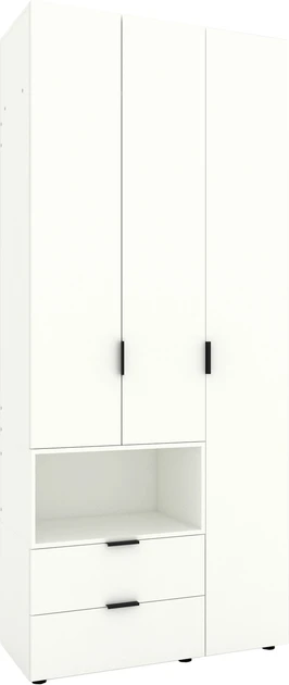 Dulap cu usi batante nex home a002l, 1000x420x2300 mm, white snow 2