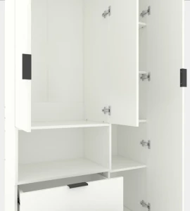Шкаф с распашными дверями nex home a002l, 1000x420x2300 мм, white snow Thumbnail 4