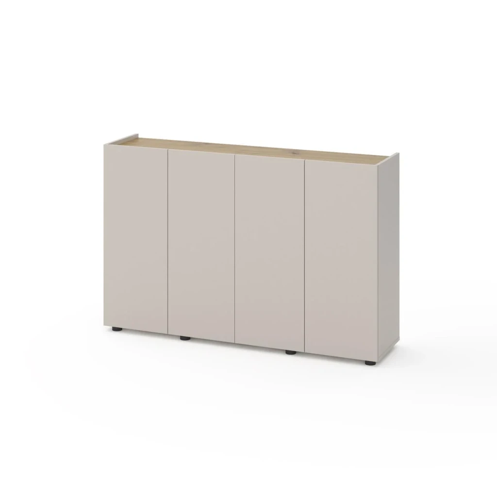 Комод nex home b020, 1400x350x920 мм, лдсп, cashmere/oak artisan, nx-00000235 2