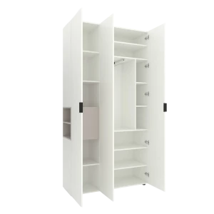 Dulap cu usi batante nex home a015l, 1200x420x2300 mm, white snow/cashmere Thumbnail 2