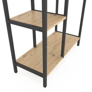 Металлический стеллаж nex loft cascade 1090x700x300 мм, 5 полок, дсп, антрацит / oak artisan Thumbnail 5