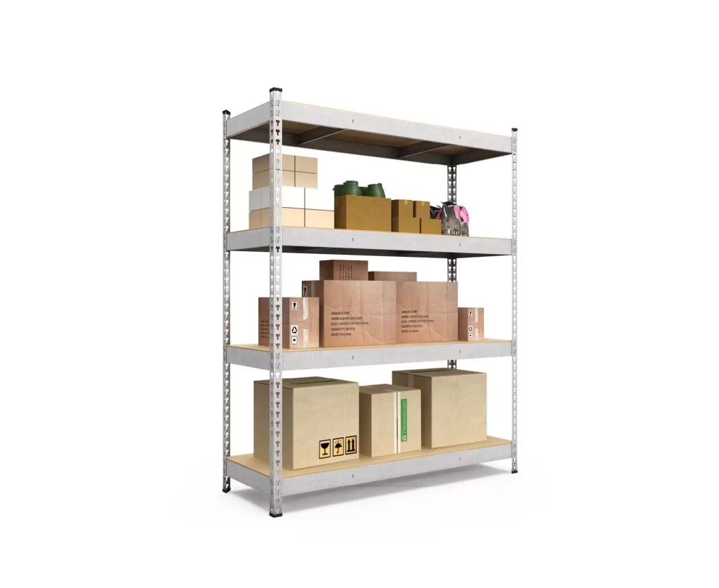 Raft metalic de depozitare nex titan 1800x1200x600 mm, 4 rafturi pal, galvanizat 3