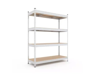 Raft metalic de depozitare nex titan 1800x1200x600 mm, 4 rafturi pal, galvanizat