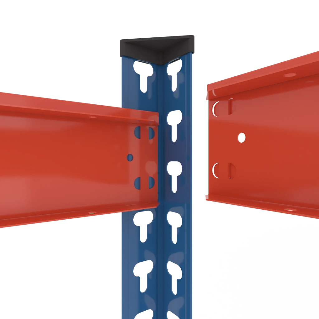 Raft metalic de depozitare nex titan 1800x1600x500 mm, 4 rafturi pal, blue/orange 6